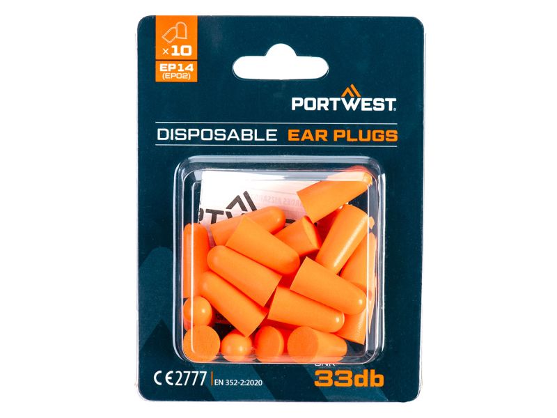 Portwest PU hab füldugók bliszteres csomagolással (10 pár) EP14 - Portwest PU hab füldugók bliszteres csomagolással (10 pár) - Portwest