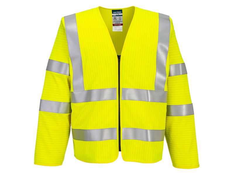 Portwest Bizflame Hi-Vis lángálló cipzáras mellény FR616 - Portwest Bizflame Hi-Vis lángálló cipzáras mellény - Portwest